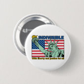 Patriottisch-Ondeelbaar-Vrijheid & Rechtvaardighei Ronde Button 5,7 Cm (Voorkant /achterkant)