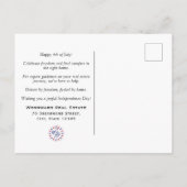 patriottisch onroerend goed | Redactie 4 juli Briefkaart (Achterkant)