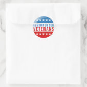 Patriottisch Onthoud onze veteranendag rode blauwe Ronde Sticker (Tas)