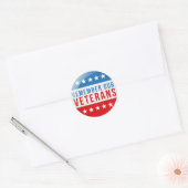 Patriottisch Onthoud onze veteranendag rode blauwe Ronde Sticker (Envelop)