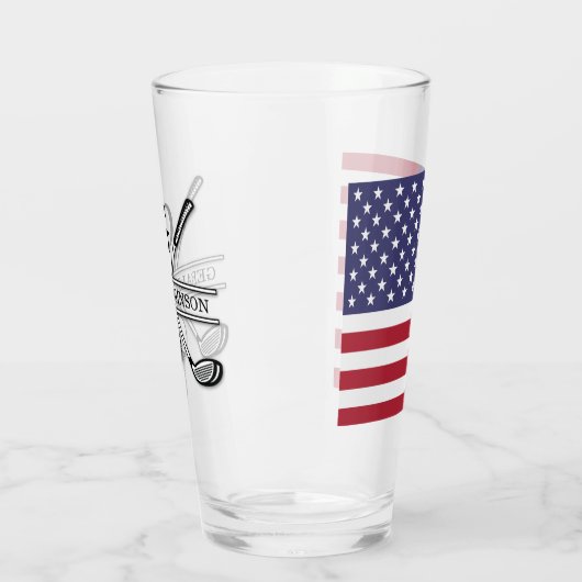 Patriottisch ontwerp Amerikaanse vlag Glas (Links)