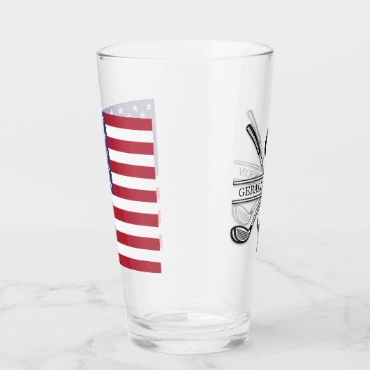 Patriottisch ontwerp Amerikaanse vlag Glas (Rechts)