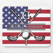 Patriottisch ontwerp Amerikaanse vlag Muismat (Voorkant)
