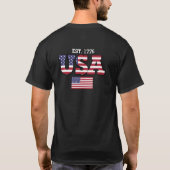 Patriottisch ontwerp Amerikaanse vlag T-shirt (Achterkant)