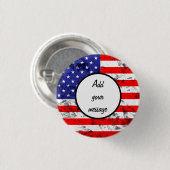 Patriottisch ontwerp met Amerikaanse vlag Ronde Button 3,2 Cm (Voorkant /achterkant)