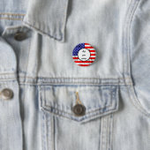 Patriottisch ontwerp met Amerikaanse vlag Ronde Button 3,2 Cm (In situ)