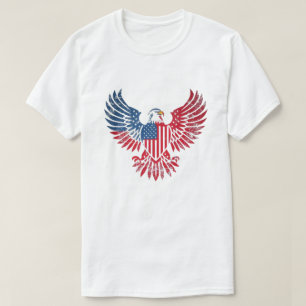 Patriottisch ontwerp met Amerikaanse zeearend en A T-shirt