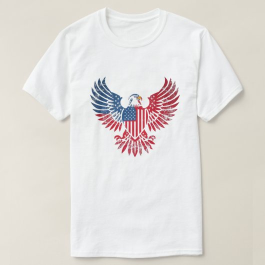 Patriottisch ontwerp met Amerikaanse zeearend en A T-shirt (Design voorkant)