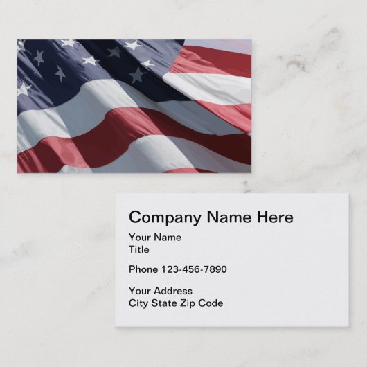 Patriottisch ontwerp met twee zijden van het Visit Visitekaartje (Voorkant / Achterkant)