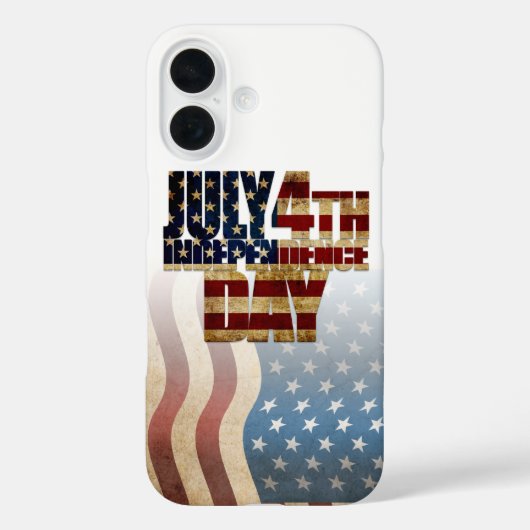 Patriottisch ontwerp van de vlag op 4 juli Case-Mate iPhone case (Achterkant)