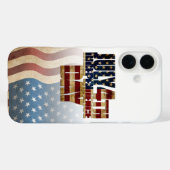 Patriottisch ontwerp van de vlag op 4 juli Case-Mate iPhone case (Achterkant (horizontaal))