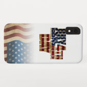 Patriottisch ontwerp van de vlag op 4 juli Case-Mate iPhone case (Achterkant (horizontaal))