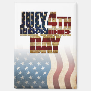 Patriottisch ontwerp van de vlag op 4 juli magneet