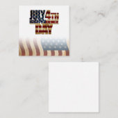 Patriottisch ontwerp van de vlag op 4 juli notitiekaartje (Voorkant / Achterkant)