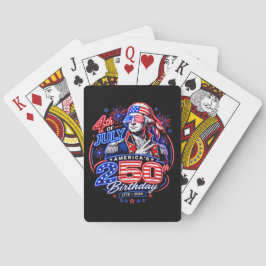 Patriottisch ontwerp voor George Washington-vuurwe Pokerkaarten