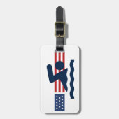 Patriottisch ontwerp voor zwemmen Bagagelabel (Voorkant verticaal)