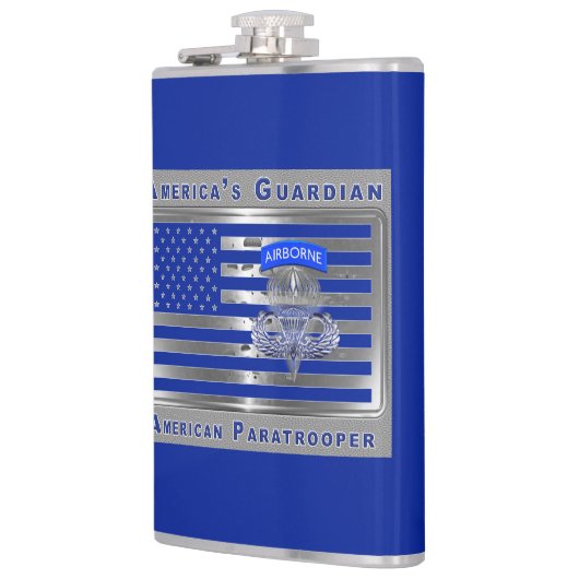 Patriottisch ontworpen Amerikaanse parachutistenvl Heupfles (Links)