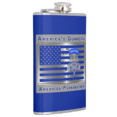 Patriottisch ontworpen Amerikaanse parachutistenvl Heupfles (Rechts)