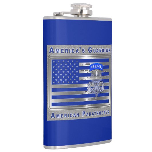 Patriottisch ontworpen Amerikaanse parachutistenvl Heupfles (Rechts)