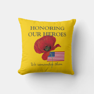 Patriottisch ONZE HELDEN EREN Veteranen Vlag USA Kussen