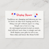 Patriottisch oom Sam American Baby shower Display Informatiekaartje (Voorkant)