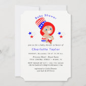 Patriottisch oom Sam American Baby shower Kaart (Voorkant)