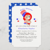 Patriottisch oom Sam American Baby shower Kaart (Voorkant / Achterkant)