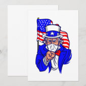patriottisch Oom Sam gezichtsmasker VS Kaart (Voorkant / Achterkant)