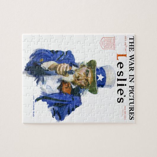  patriottisch oom Sam Magazine Hoesje Art Legpuzzel (Horizontaal)