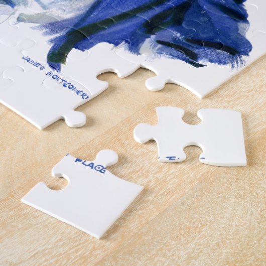  patriottisch oom Sam Magazine Hoesje Art Legpuzzel (Zijkant)