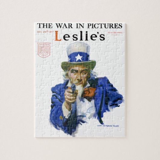  patriottisch oom Sam Magazine Hoesje Art Legpuzzel (Verticaal)