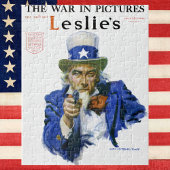  patriottisch oom Sam Magazine Hoesje Art Legpuzzel