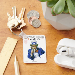  patriottisch oom Sam Magazine Hoesje Art Sleutelhanger