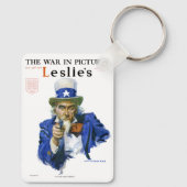  patriottisch oom Sam Magazine Hoesje Art Sleutelhanger (Achterkant)
