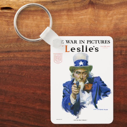 patriottisch oom Sam Magazine Hoesje Art Sleutelhanger (Voorkant)