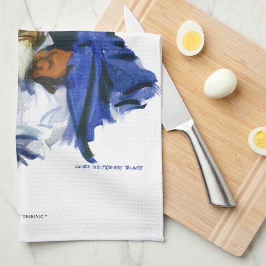 patriottisch oom Sam Magazine Hoesje Art Theedoek (Quarter Fold)