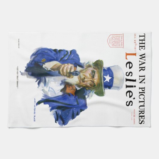  patriottisch oom Sam Magazine Hoesje Art Theedoek (Horizontaal)