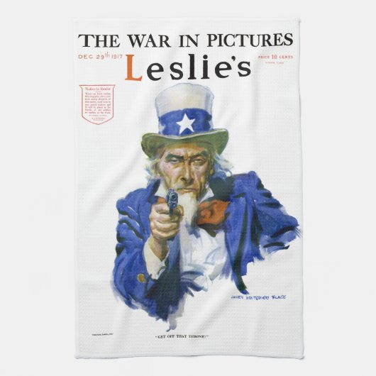  patriottisch oom Sam Magazine Hoesje Art Theedoek (Verticaal)