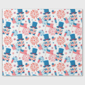 Patriottisch oom Sam patroon Cadeaupapier (Vlak)