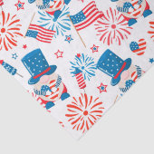 Patriottisch oom Sam patroon verpakkingspapier Tissuepapier (Detail)