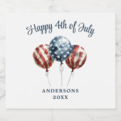 Patriottisch op 4 juli bier etiket (Enkel label)