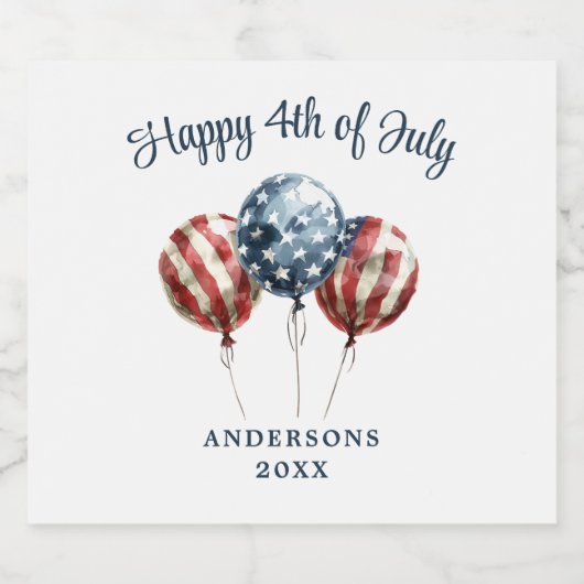 Patriottisch op 4 juli bier etiket (Enkel label)