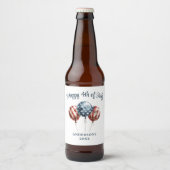 Patriottisch op 4 juli bier etiket (Voorkant)