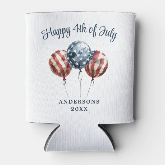 Patriottisch op 4 juli blikjeskoeler (Voorkant)