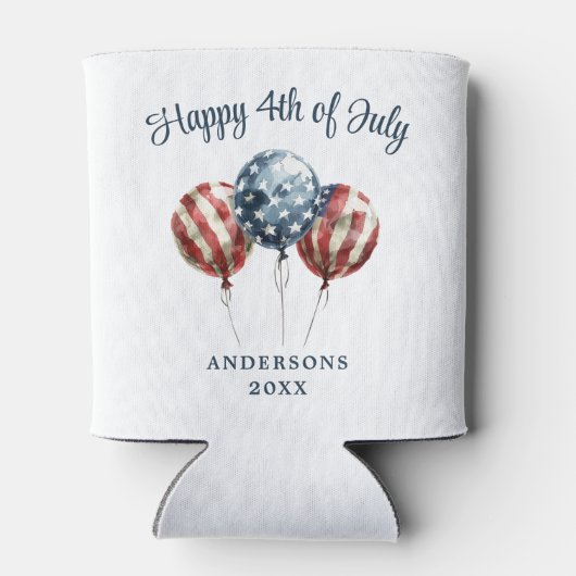 Patriottisch op 4 juli blikjeskoeler (Achterkant)