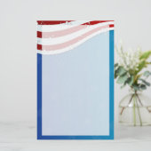 patriottisch op 4 juli briefpapier (Staand voorkant)