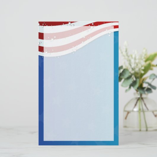 patriottisch op 4 juli briefpapier (Staand voorkant)