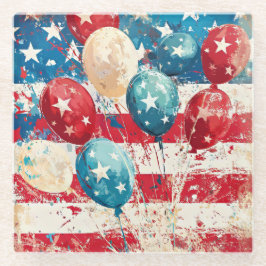 Patriottisch op 4 juli glazen onderzetter