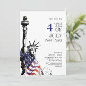 Patriottisch op 4 juli kaart (Staand voorkant)