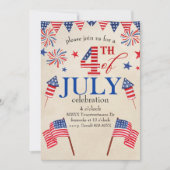 Patriottisch op 4 juli over het perkament kaart (Voorkant)